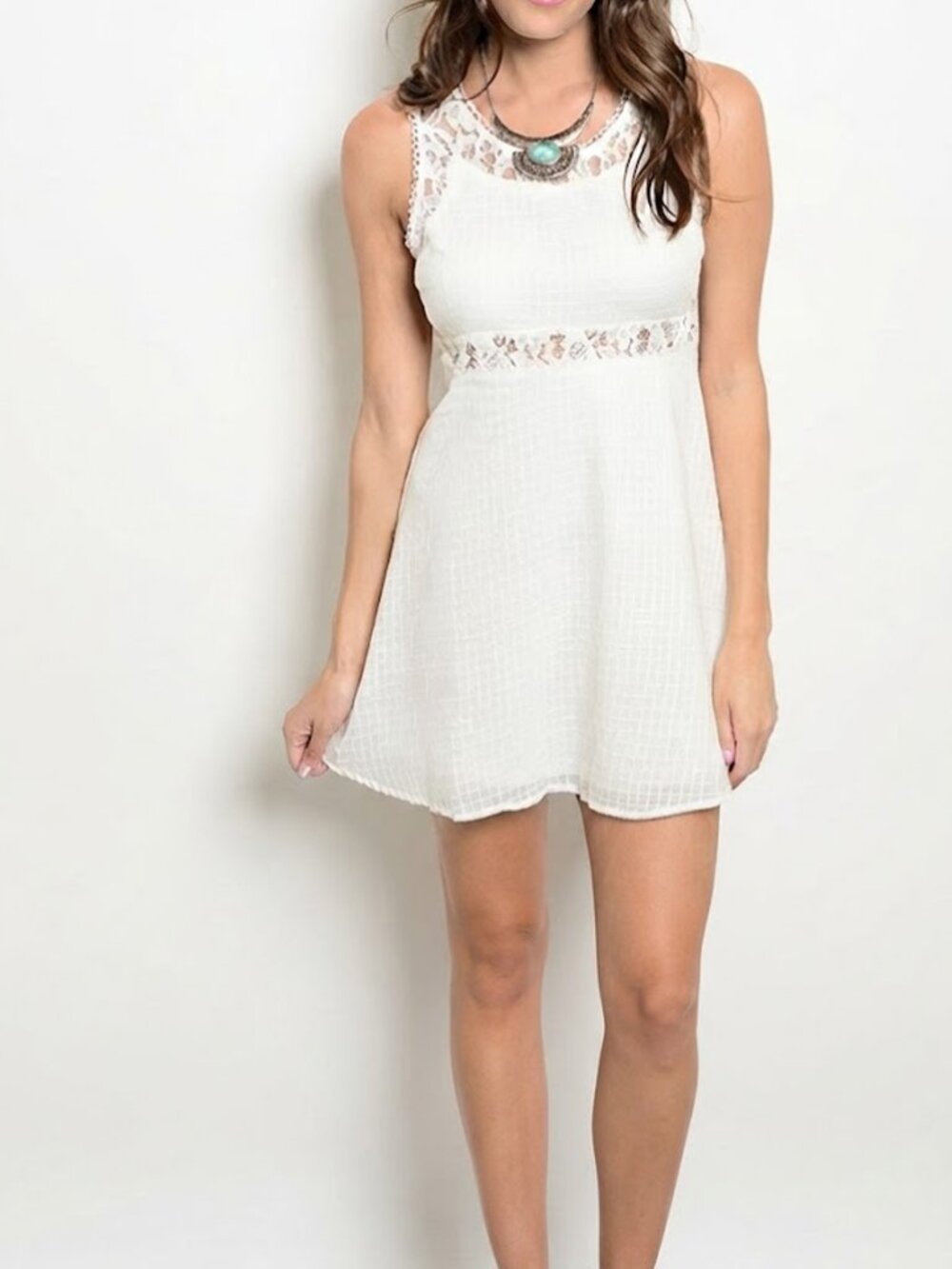 *Clearance* En Creme Fashionable White Dress
